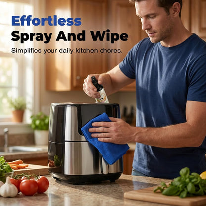 HISKI 2-in-1 Air Fryer Cleaner and Degreaser Spray, Powerful Kitchen Degreaser Foam Spray, Fast and Powerful Oil-Removing Spray (2PCS, 110ml)