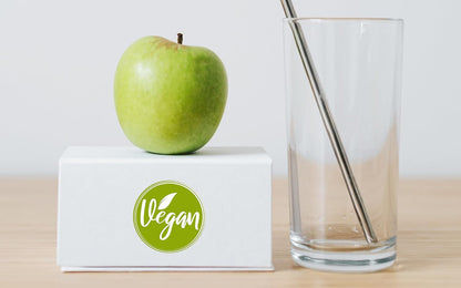 Vegan Stickers Food Rotation Labels 3.81 cm 1.5 Inch Round Circle Dots 500 Adhesive Stickers