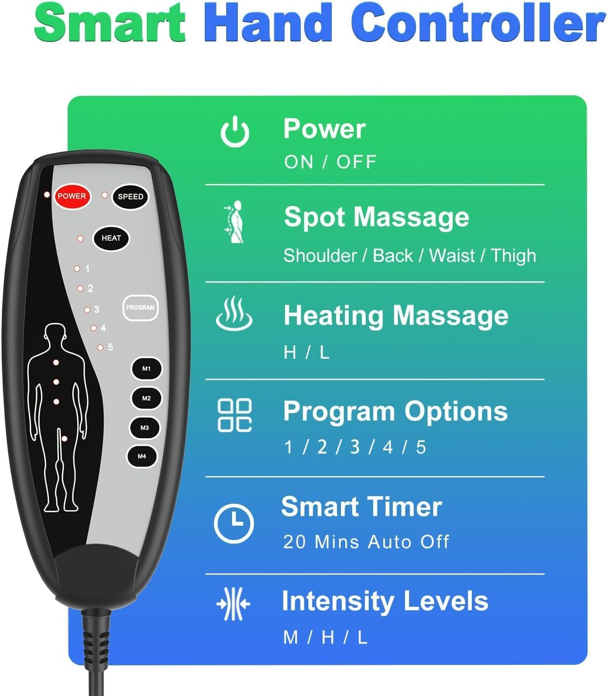 Vibration Back Massager for Chair with Heat, Massage Seat Cushion with Adjustable Neck Support Pillow & Heating Zones, Short Plush Cover Comfortable Pad for Office & Home, Gift for Dad & Mom
