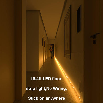 WOBANE Motion Sensor Stair Strip Lights,Rechargeable LED Closet Light,White