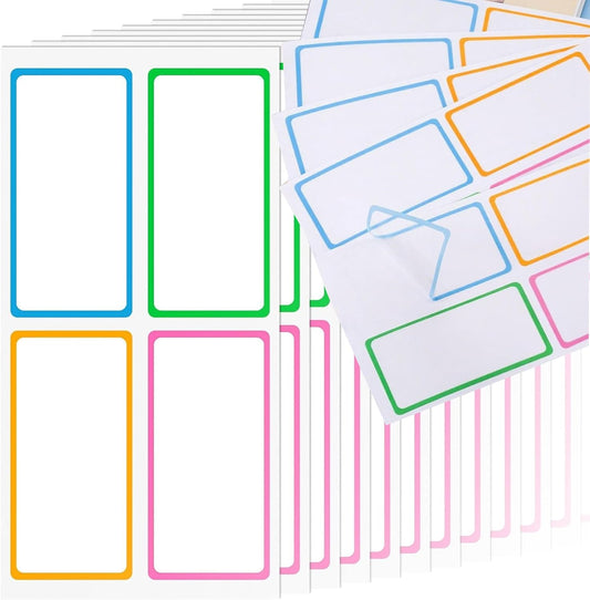 120 Pcs Dry Erase Labels, Reusable Sticky Notes for Organizing, Removable Waterproof Label Stickers for Kitchen, Office, Containers, Bins, Jars