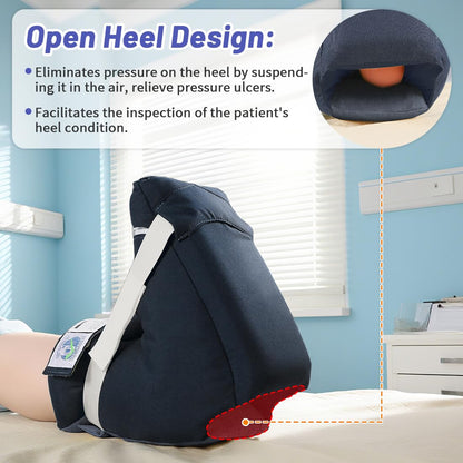 Foot Drop Heel Protector – Ankle Support for Bed Sores, Pressure Relief & Diabetic Care – Adjustable Straps, Breathable, Machine Washable (Dark green, Free Size)