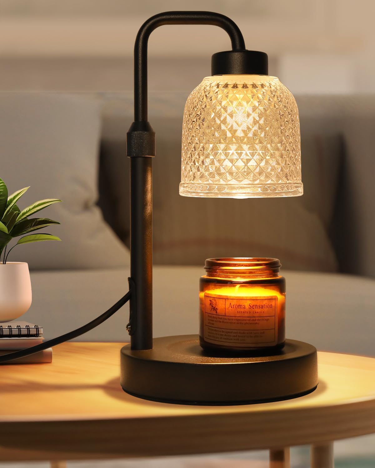 AIFEI Candle Warmer Lamp with Timer, 2/4/8H Auto-Off Candle Lamp, Black