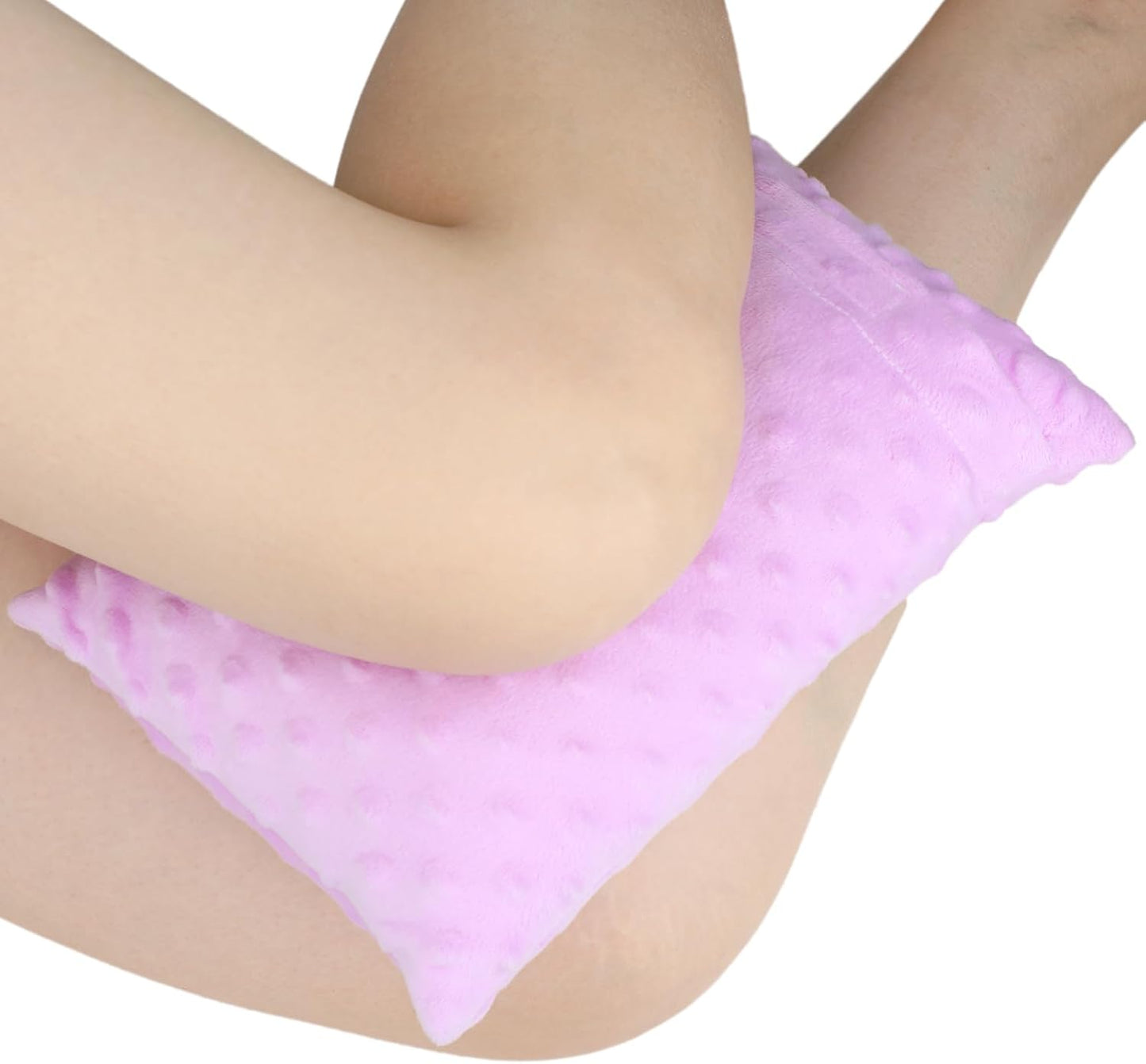 Small Knee Pillow for Side Sleepers, Soft Leg Pillows Relief from Knees, Sciatica, Hips, Joints Between Legs, Back Pain When Side Sleeping, Leg Alignment Knee Support Pillow, Minky Dot Black