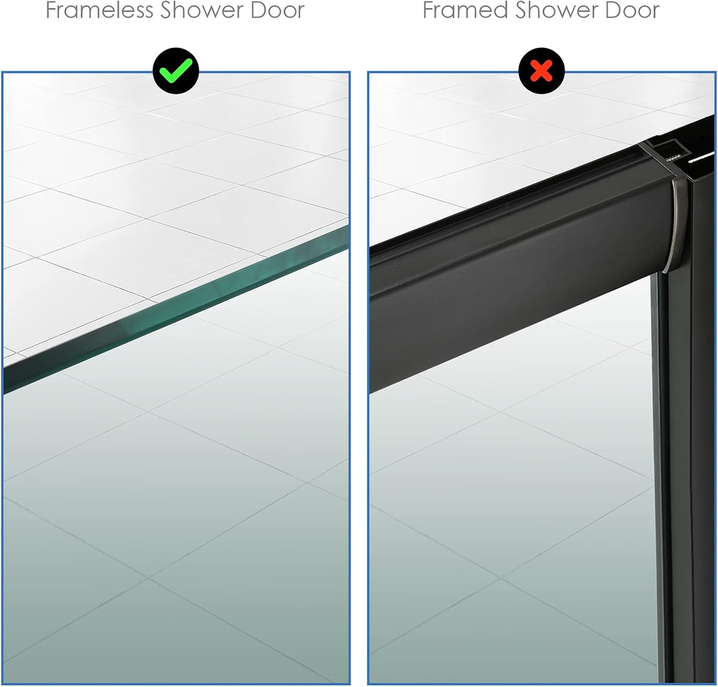 Shower Door Hooks (2-Pack), Towel Hooks for Bathroom Frameless Glass Squeegee Hooks, Black
