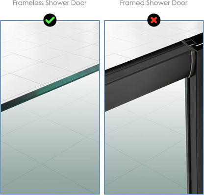 Shower Door Hooks (2-Pack), Towel Hooks for Bathroom Frameless Glass Squeegee Hooks, Black
