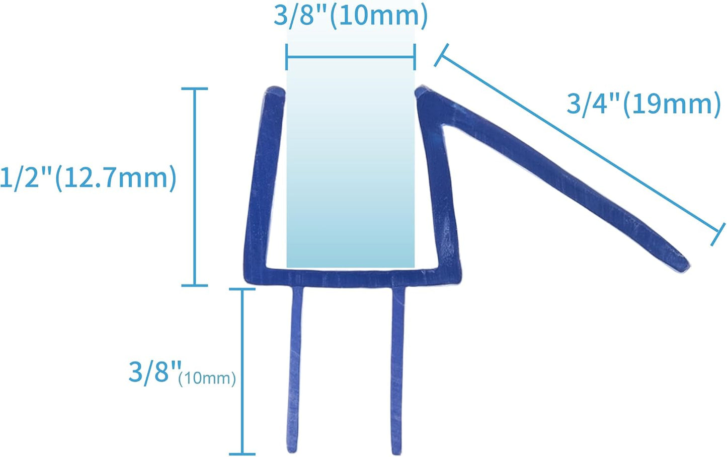 2-Pack ShowerDoor Bottom Seal 3/8" x 36" Polycarbonate Frameless Ultra Clear Shower Door Seal Strip for Glass Doors Stop Leaks and Create a Water Barrier Replacement Shower Cubicle