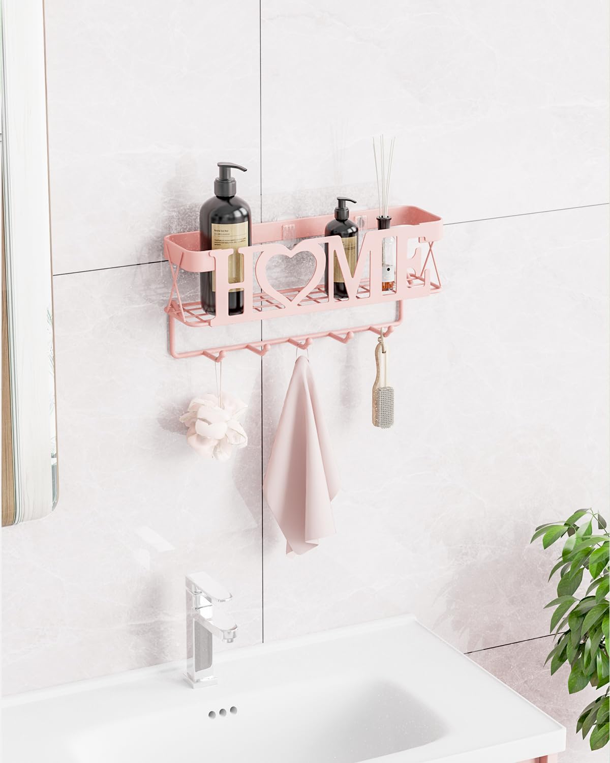Key Holder for Wall - Key Rack with 5 Key Hooks, 11.02" L×2.75" W×4.92" H, Key and Mail Organizer Wall Mount with Mesh Basket, Key Hanger for Wall, Entryway, Home Decor(Matte Black)