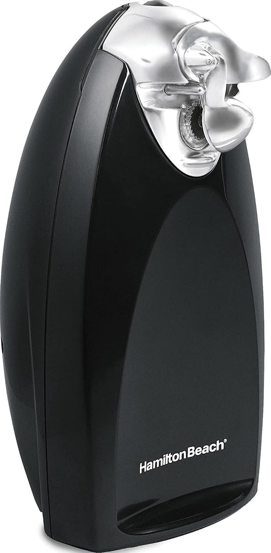 Hamilton Beach Classic Chrome Electric Can Opener with Automatic Shutoff | Patented SureCut Technology Easily Aligns Can | Knife Sharpener | Cord Storage | Extra Tall | Red | 76388J