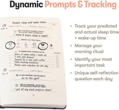The Morning Sidekick Journal - Habit Tracker Journal! A Guided Journal for Morning Routines. A Science Driven Daily Journal with Prompts for Healthy Life Habits. Wellness Journal for Women and Men.