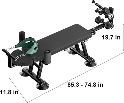 Alternative Inversion Traction Table, Back Stretcher Traction Table for Spine Stretching, Full Body Traction Machine Bed for Home (Black, Electric Large)