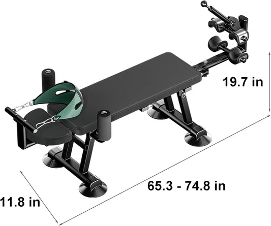 Alternative Inversion Traction Table, Back Stretcher Traction Table for Spine Stretching, Full Body Traction Machine Bed for Home (Black, Electric Large)