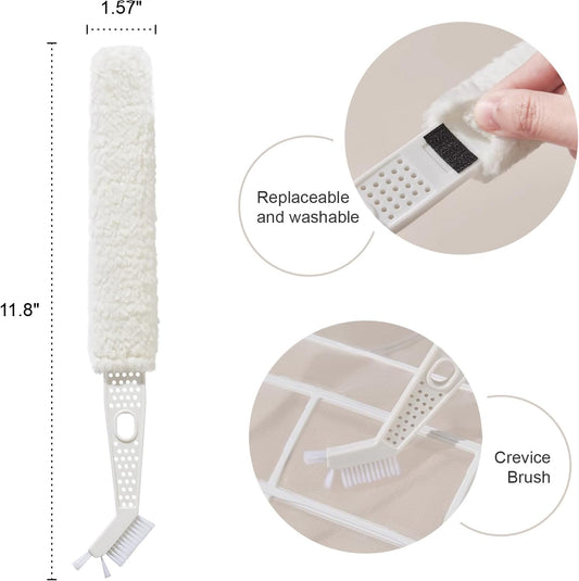 2 Pack Mini Split Cleaning Kit,Air Conditioner Cleaner Set,Under Appliance Cleaning Tool，with 2 Reusable and Washable Microfiber Cloths,for Air Conditioning, Home Appliance