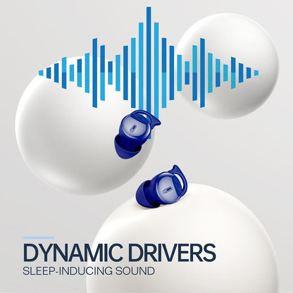Invisible Sleep Headphones,Sleep Earbuds for Side Sleepers,Small Comfortable Fit Noise Blocking Sleeping Ear Buds,Bluetooth 5.3 Wireless Earbuds, in-Ear Ear Buds for Sleeping, Working (Blue)