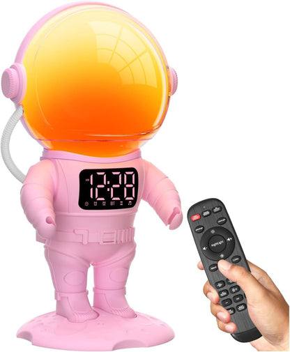 AFEXOA Astronaut Sunrise Alarm Clock with Wake Up Light for Kids