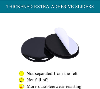 Ezprotekt 16 Pack Self-Stick Furniture Chair Leg Sliders for Carpet, 2-1/8" Self-Adhesive Round Furniture Movers Sliders, Carpet Chairs Furniture Glides, Carpet Moving Sliders Easily Move (Beige)