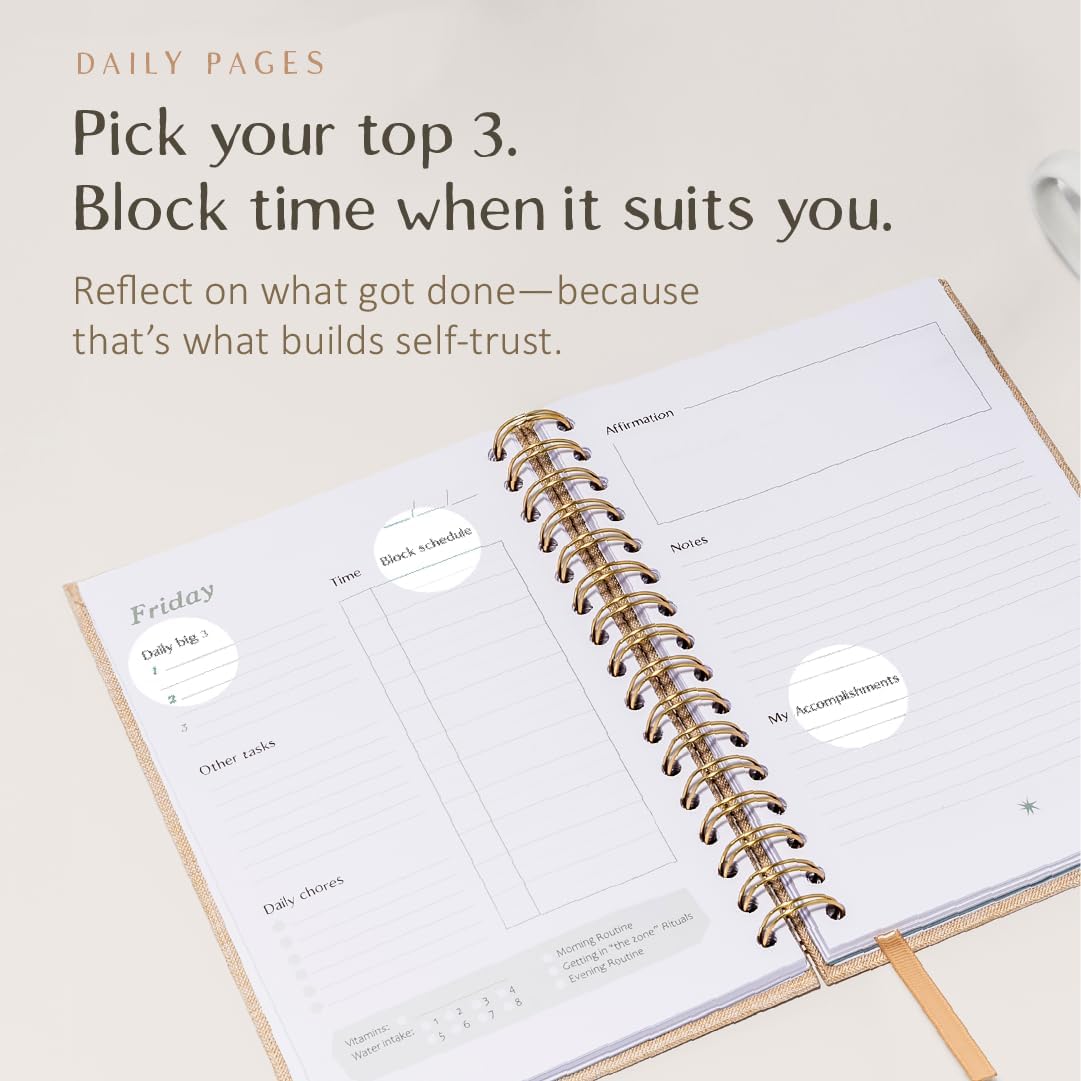 The ADHD Planner for Adults - Undated Daily & Weekly ADHD Journal for Disorganized People, 90 Days - Habit Tracker, Record Emotions & Mood - Academic Goals - Structure & Focus for Adults Brains