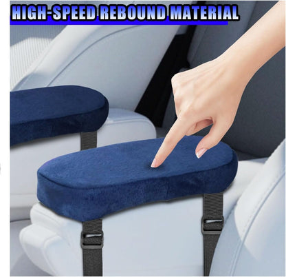 2PCS Car Elbow Pad Arm Rest Cover, Soft Armrest Cushion Pad, Black