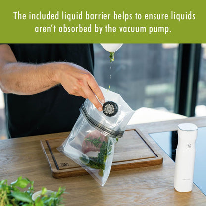 For food to stay fresh up to 5X longer, pump required (not included).