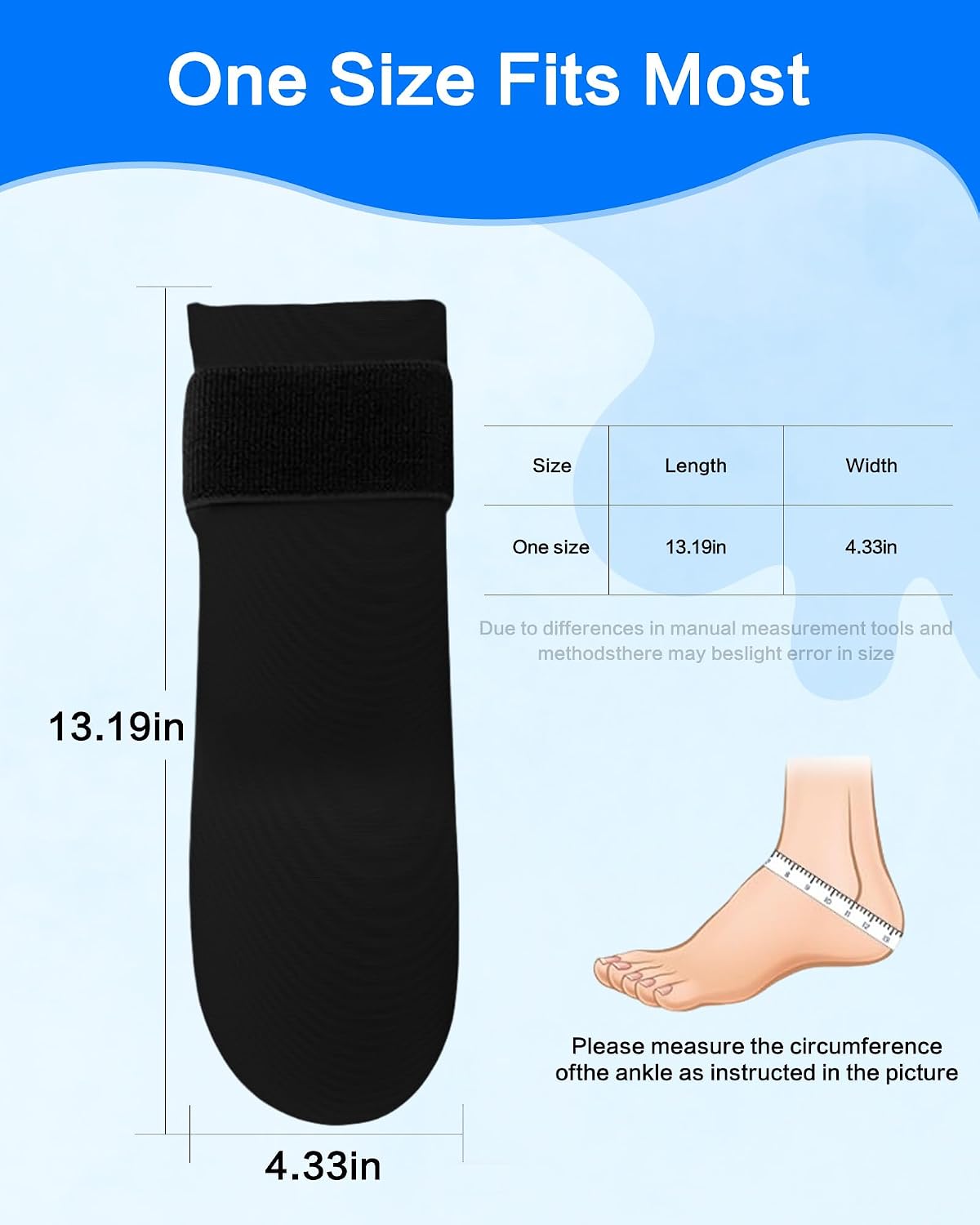 Ankle Ice Pack Wrap for Swelling,Cold/Hot Therapy Ice Socks for Feet,Reusable Gel Ice Compression Socks,for Soothe Plantar Fasciitis,Achilles Tendonitis,Sprained,Pain Relief,for Women & Men