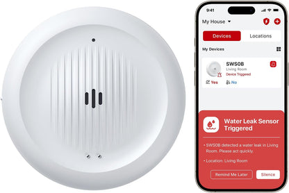 X-Sense 2-in-1 Wi-Fi Water Leak Detector & Freeze Detector, No Hub (1-Pack) | Alerts Below 39°F, 110 dB Alarm, Instant Alerts, Detects Water as Low as 0.4 mm, for Garages, Cabins & RVs