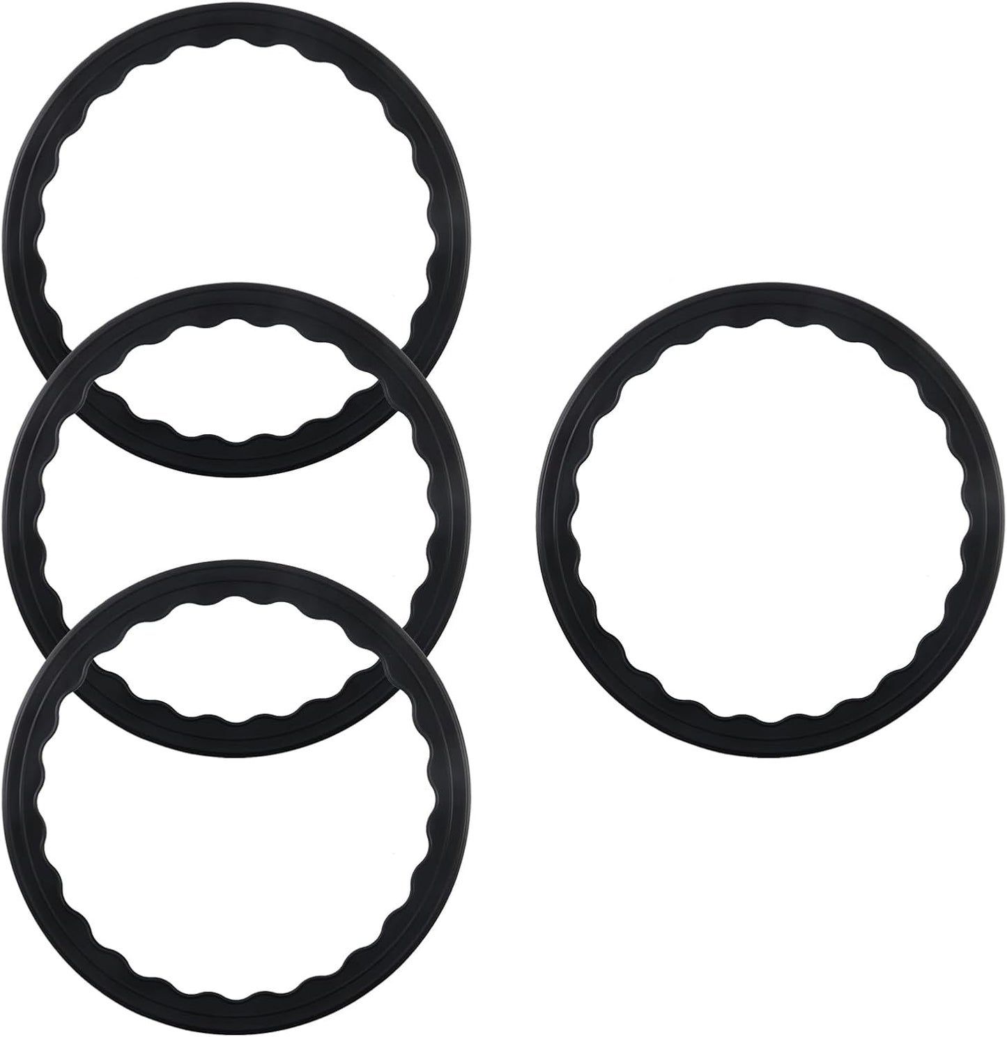 Semetall 1.5 Inch Rubber Caster Cups 8 Pack Black | Non Slip Furniture Coasters Floor Protectors for Bed Couch Table Chair