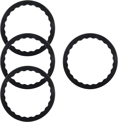 Semetall 1.5 Inch Rubber Caster Cups 8 Pack Black | Non Slip Furniture Coasters Floor Protectors for Bed Couch Table Chair