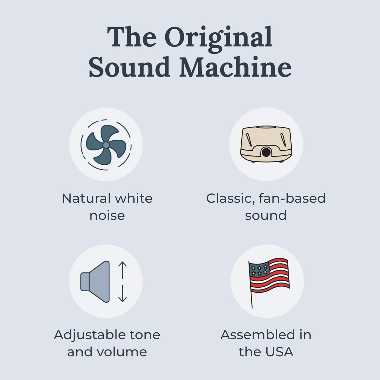 Yogasleep Dohm Classic (White) The Original White Noise Sound Machine, Soothing Natural Sounds from a Real Fan, Sleep Therapy for Adults & Baby, Noise Cancelling for Office Privacy & Meditation