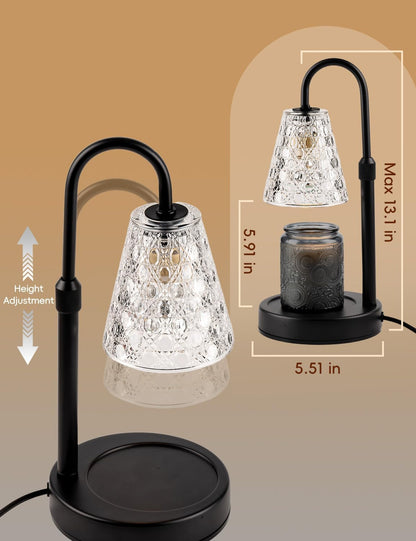 Candle Warmer Lamp with Timer Dimmable, Wax Melt Warmer, Black