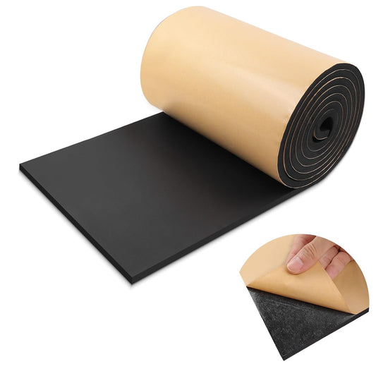 LSGCQ Sponge Neoprene Foam Padding Self Adhesive Foam Sheets, White | Closed Cell Foam Sheet Neoprene Rubber Pad for DIY Gaskets Shock Pads Liner Crafts, 12" Wide x 1/8" Thick x 59" Long