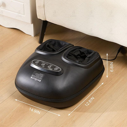 LINGTENG Foot Massager, Heated Foot Massager (Agate Black) | Deep Kneading-Detachable Washable-Home Office Underdesk-Men Women Parent Senior-Birthday Anniversary Christmas Valentine Gift