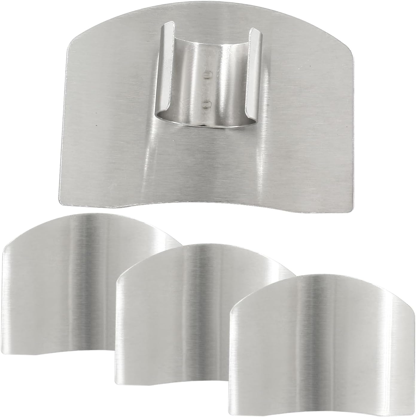 4 Pcs Stainless Steel Finger Guards | Finger Protectors for Cutting, Slicing, Dicing, Chopping Vegetables, Kitchen Tool Knife Shields, Avoid Hurting