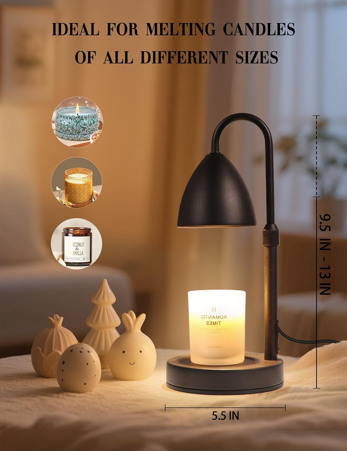 Candle Warmer Lamp with Timer Dimmer, Home Decor for Birthday Gifts Women