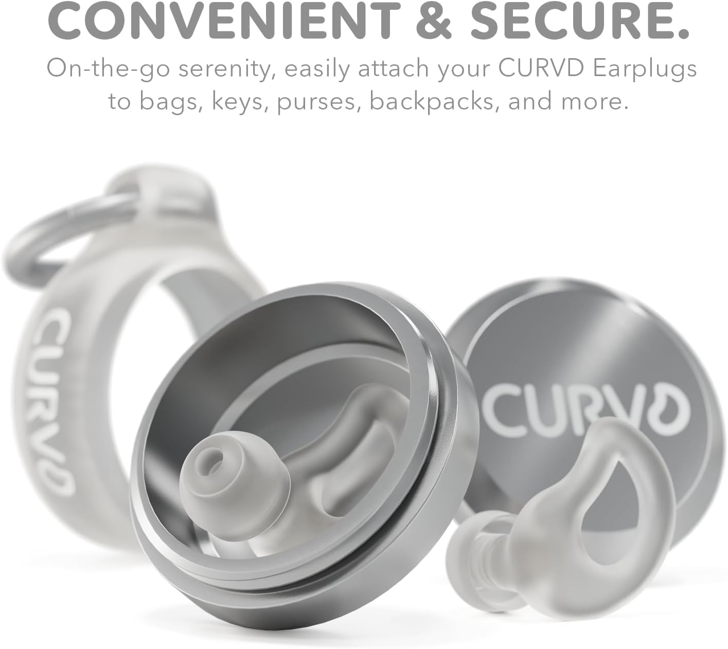 CURVD Ear Plugs for Sleeping, Noise Blocking Earplugs, 28dB SNR (Blue)