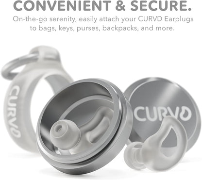 CURVD Ear Plugs for Sleeping, Noise Blocking Earplugs, 28dB SNR (Blue)