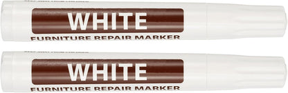 PATIKIL 2Pcs Furniture Markers Touch Up, Furniture Repair Kit Wood Markers for Scratches Wood Floor Holes Tables, White