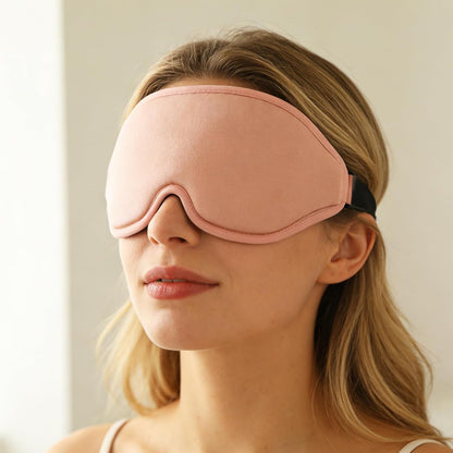 2 Pack Sleep Masks 3D Contoured Eye Mask for Sleeping Upgraded Slanted Nose Wing Light-Blocking Fits Side Sleepers