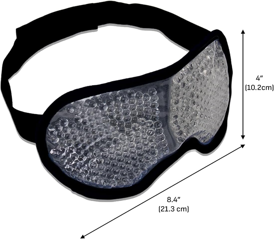 Rapid Relief Reusable Hot or Cold Gel Bead Eye Mask, Flexible Fit