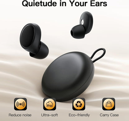 55dB Ear Plugs for Sleeping Noise Cancelling, Noise Reduction Earplugs for Sleep, Snoring, Side Sleepers, Reusable Hearing Protection Ear Plugs for Concerts, Airplane, Silicone Sleep Earplugs (Black)