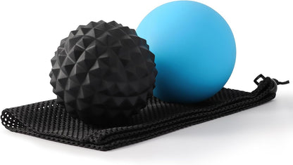 Silicone Lacrosse Balls for Yoga and Myofascial Release - Deep Tissue Massage,Trigger Point Therapy and Foot Plantar Fasciitis,Muscle Knots,Relieving Muscle Pain,Muscle Soreness Balls