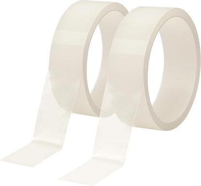Transparent Window Weather Sealing Tape, 2 Rolls of 1.18-Inch x 33 Feet, Clear Window Draft Isolation Sealing Film Tape, Window Draft Stopper for Drafty Windows, No Residue