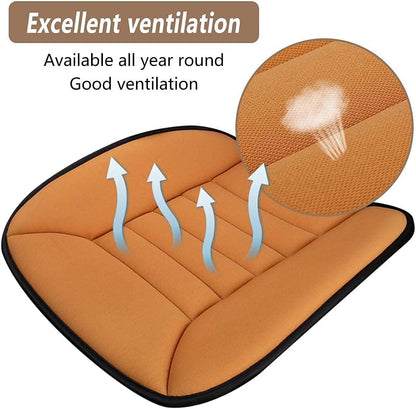 Car Seat Cushion Pad 1.2" Thick Comfort Seat Protector for Car Driver Seat Office Chair Home Use Memory Foam Seat Cushion with Non Slip Bottom, 20'' x 18.5'', Black