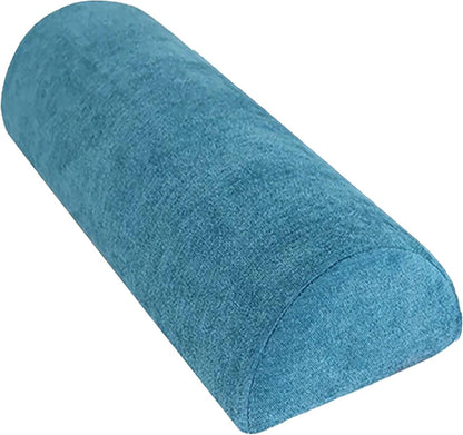 1/2 Pack Half Moon Bolster Pillow for Legs, Knees, Lower Back and Head | Lumbar Support Pillow for Bed, Sleeping | Semi Roll for Ankle and Foot Comfort - Machine Washable Cover(09,M:50x17x9cm)