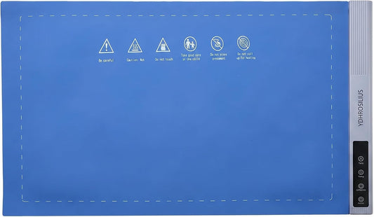Warming Mat for Food,Food Warming Mat,1 Pack Electric Food Warmer Mat with Graphene Heating Tech, 3 Temperature Settings & 15 Timer Modes, Child Safety Lock, Silicone Heating Pad for Buffets Party