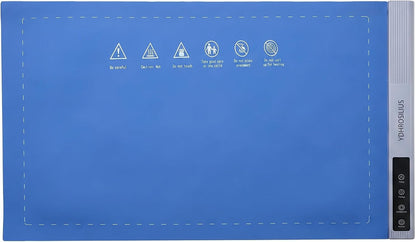 Warming Mat for Food,Food Warming Mat,1 Pack Electric Food Warmer Mat with Graphene Heating Tech, 3 Temperature Settings & 15 Timer Modes, Child Safety Lock, Silicone Heating Pad for Buffets Party