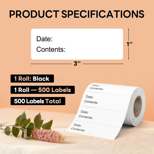 1" x 3" Removable Freezer Labels, 350 Labels, 2 Colors | Preprinted Date and Contents Fields Speed Food Rotation, Removable Adhesive Is Designed for Containers Used in Cold Storage