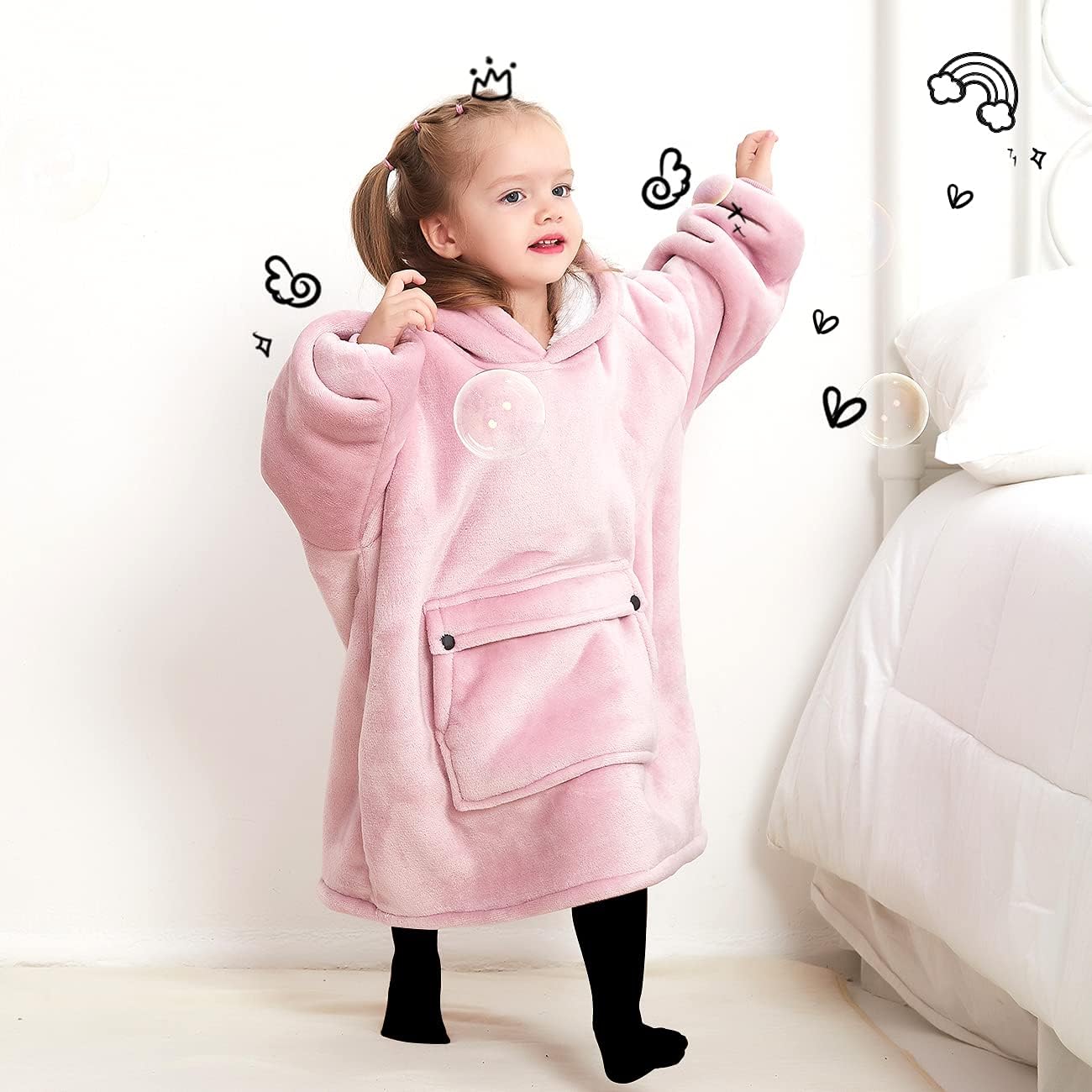 Wearable Blanket Hoodie for Adults With Pocket Strawberry Hoodie | Sherpa, Fuzzy Blanket Hoodie, Oversized Sweatshirt Blanket, Kangaroo Pouch, Cute Birthday Gifts for Sister, Cute Stuff