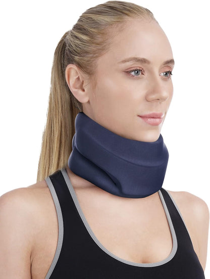 Neck Brace for Sleeping - Cervical Collar Relief Neck Pain and Neck Support Soft Foam Wraps Keep Vertebrae Stable for Relief of Cervical Spine Pressure for Women & Men Rose Pink Large Size