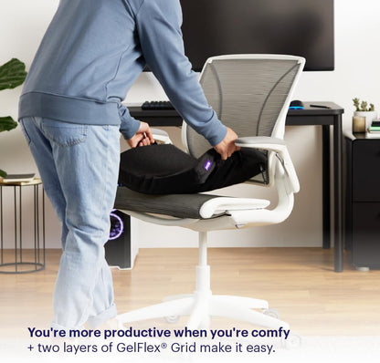 Purple Back Cushion, Lumbar Support Pillow for Office Chair, Car Seat