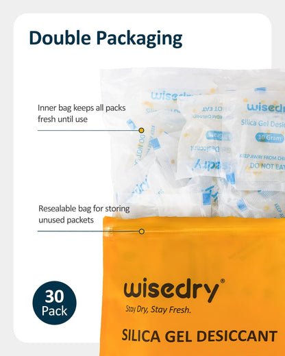 wisedry 2 x 500 Gram [2.2 lbs] Rechargeable Silica Gel Car Dehumidifier, Microwave Fast Reactivated Desiccant Packets Large for Gun Safe Closet Basement Garage Storage Moisture Absorber Bag Reusable